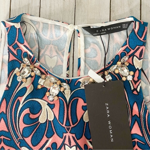 ZARA WOMAN Jeweled Crop Swing Tank - Picture 5 of 7